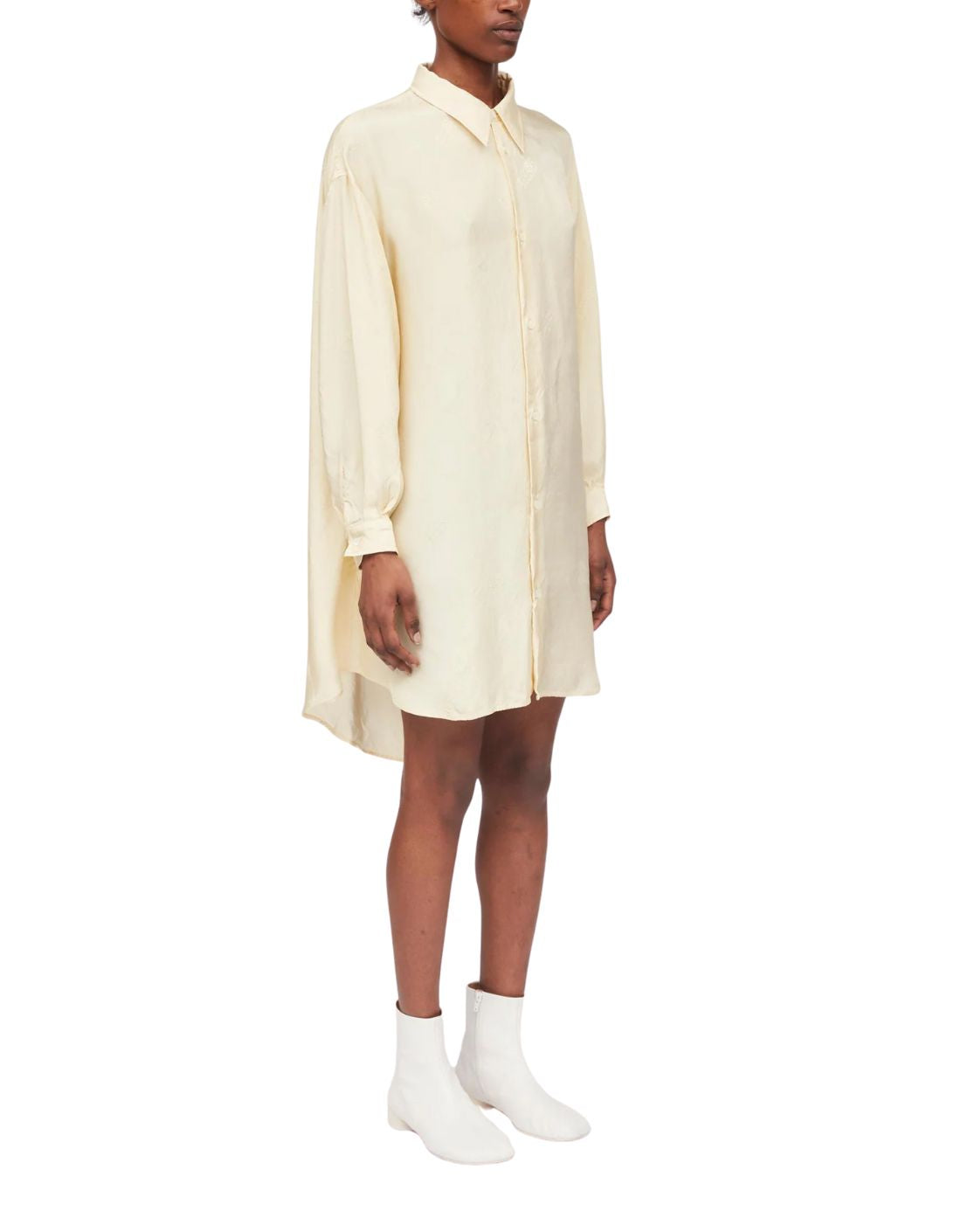 Robe-chemise couleur crème MM6