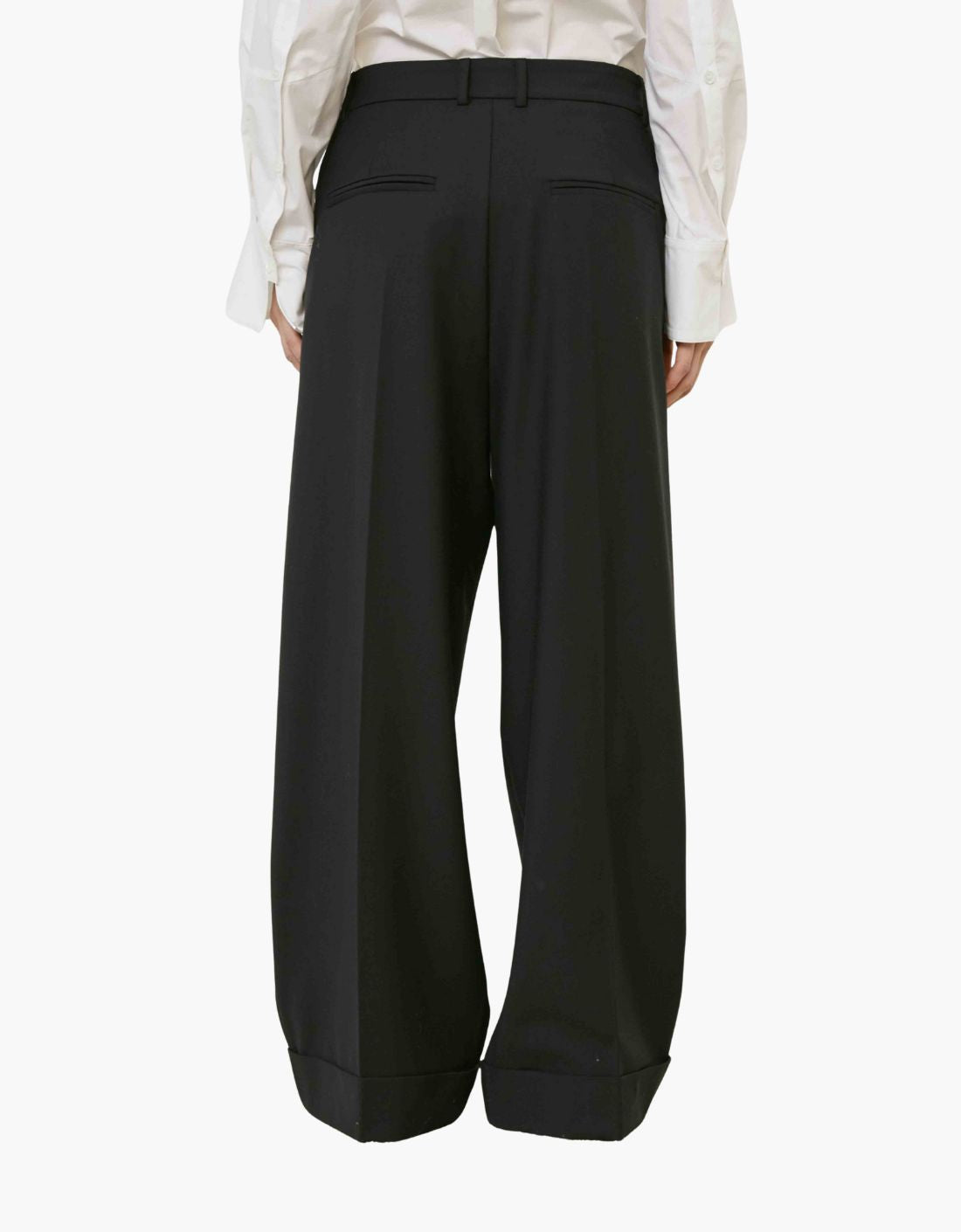 Pantalon de traje amplio con perlas "Isotta"