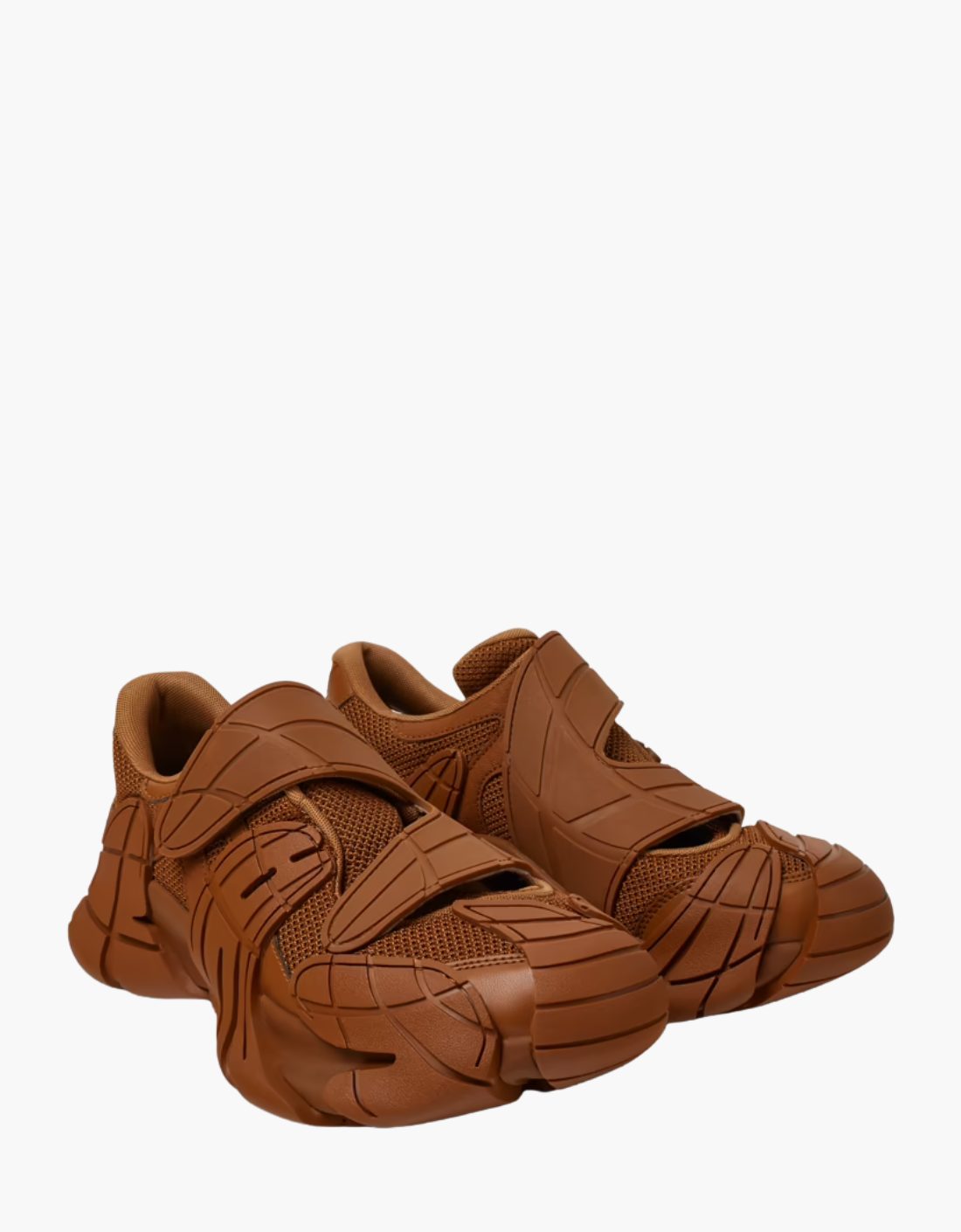 Brown semi-open "Storm" fabric sneakers - Camper LAB