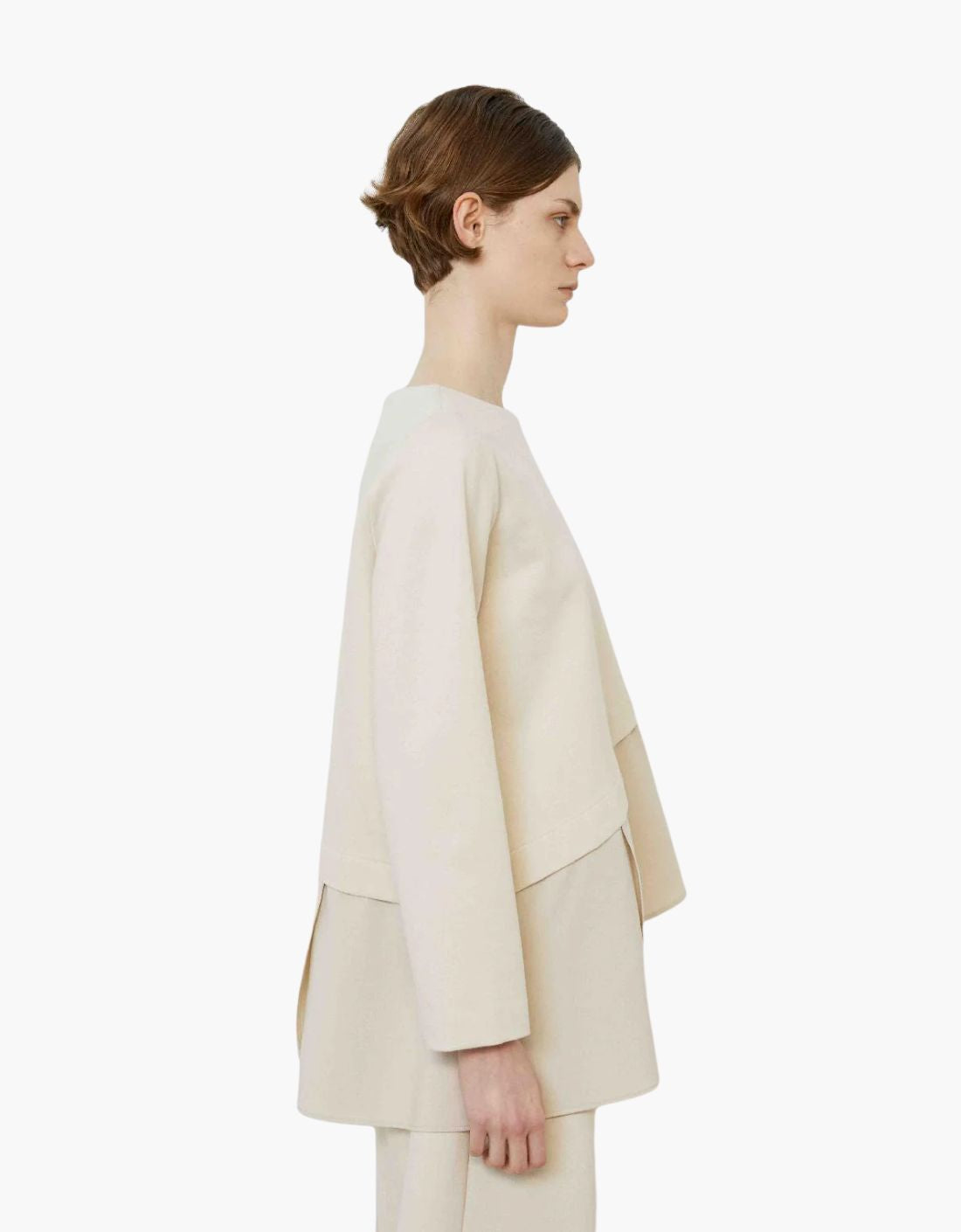 Bluca manga larga volante "Perla"