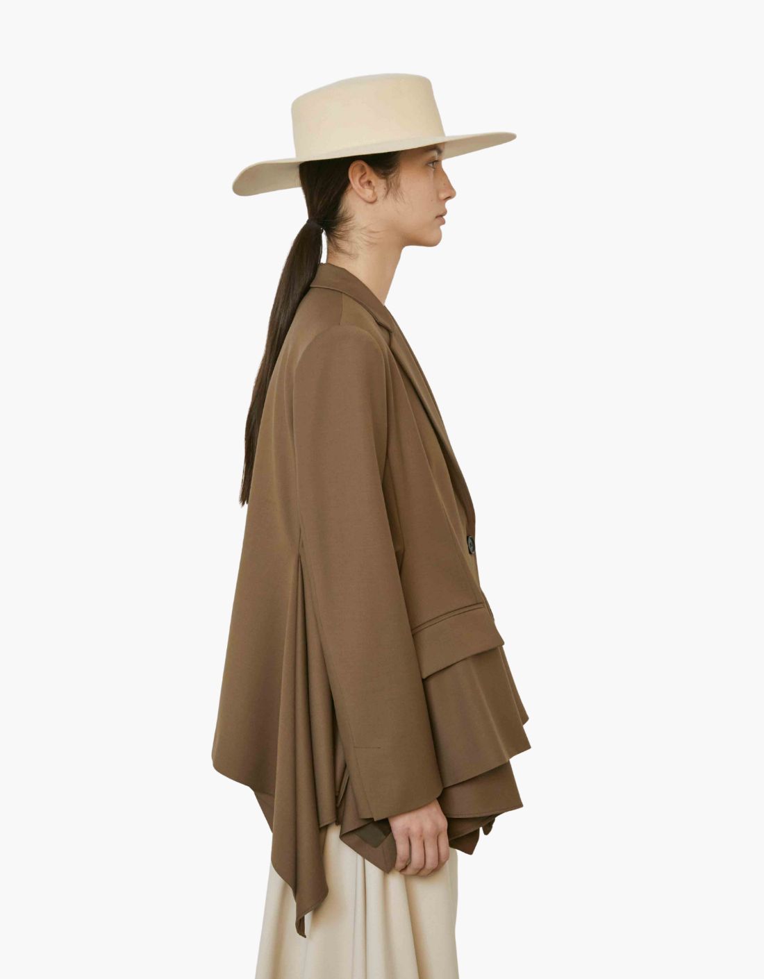 Americana con drapeado "Olivine"