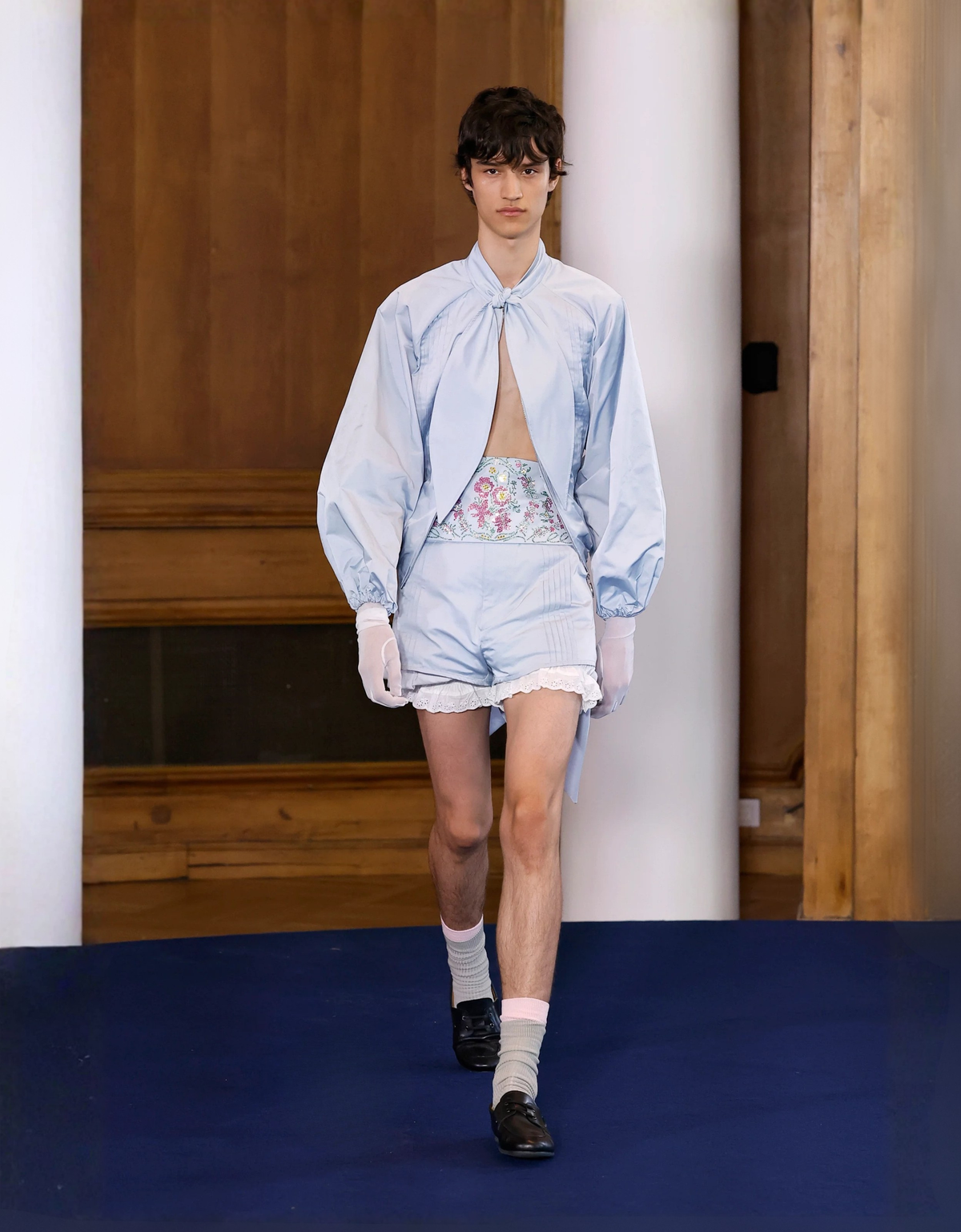 Bomber azul lazo "Bow" – vista 5
