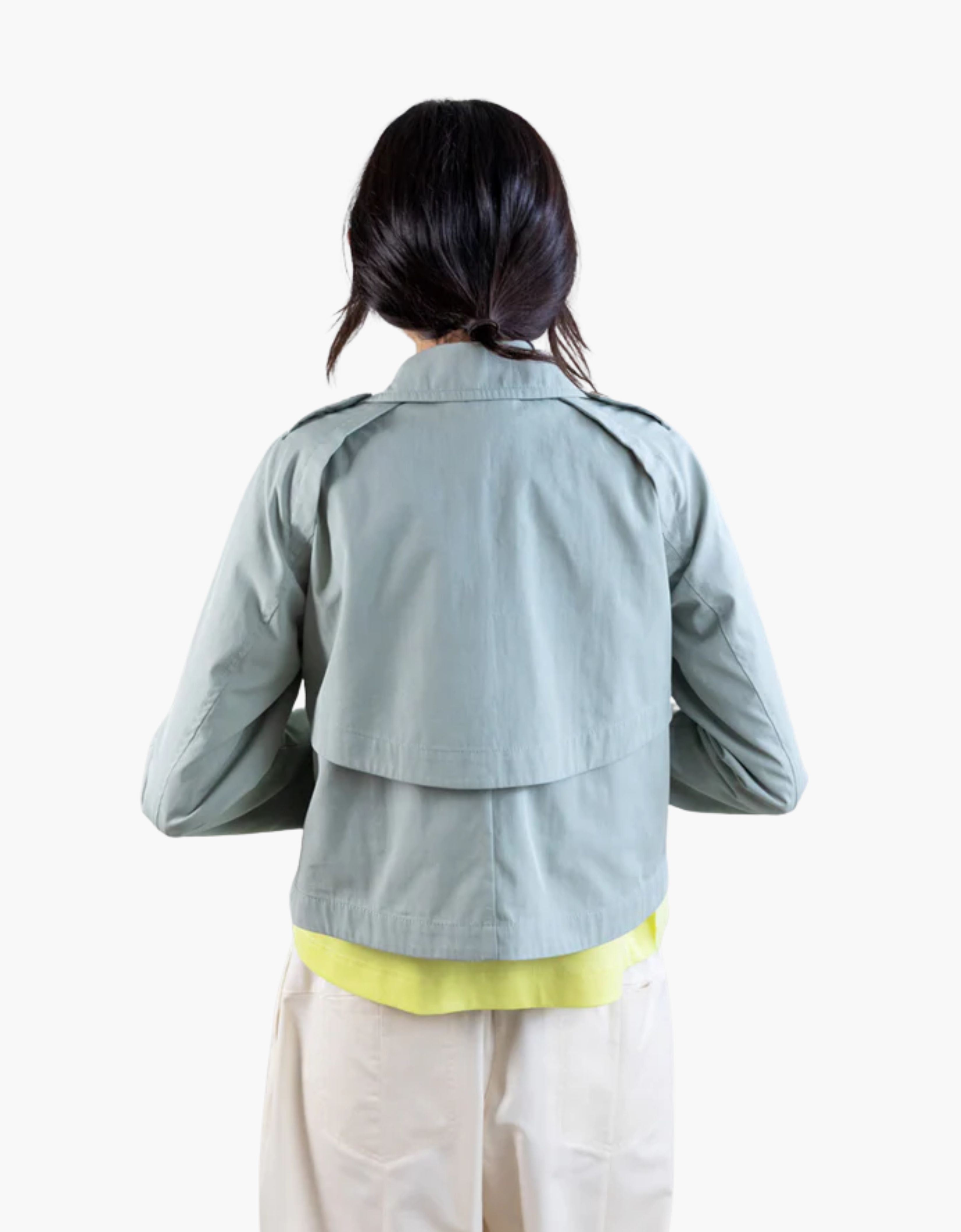 Chaqueta gabardina cropped
