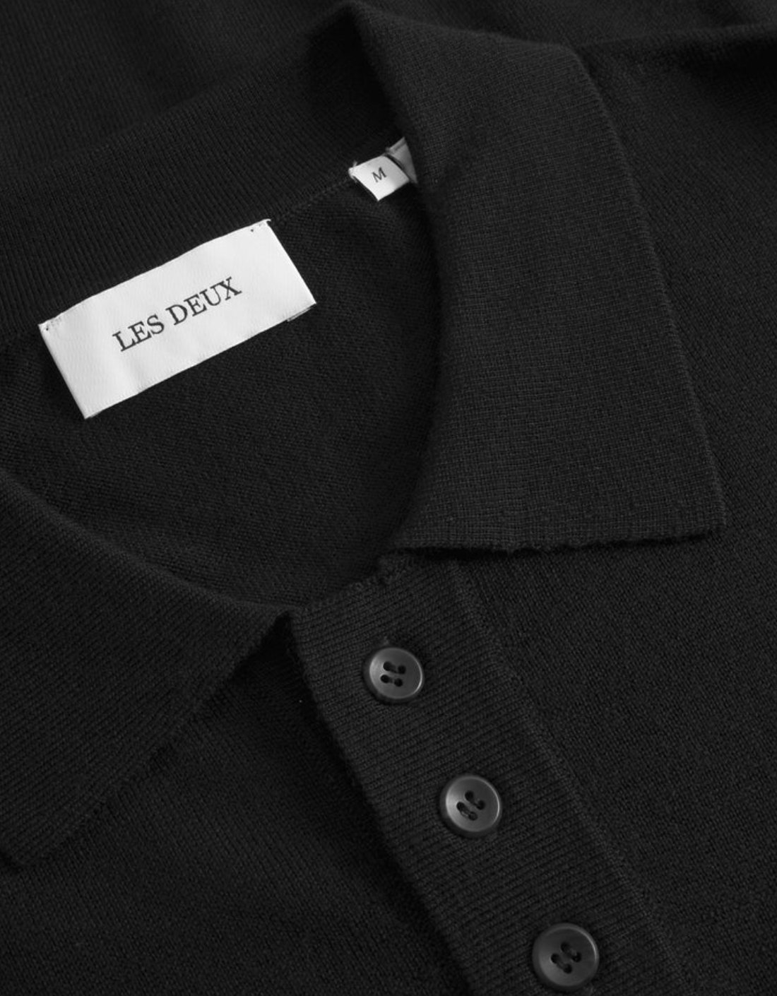 Polo manga larga "Greyson" Negro