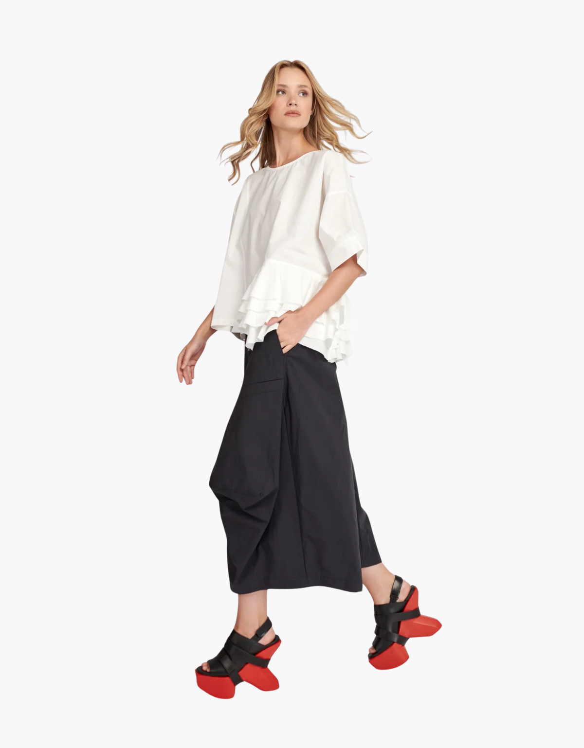Blusa urban "Frill Top" – vista 5