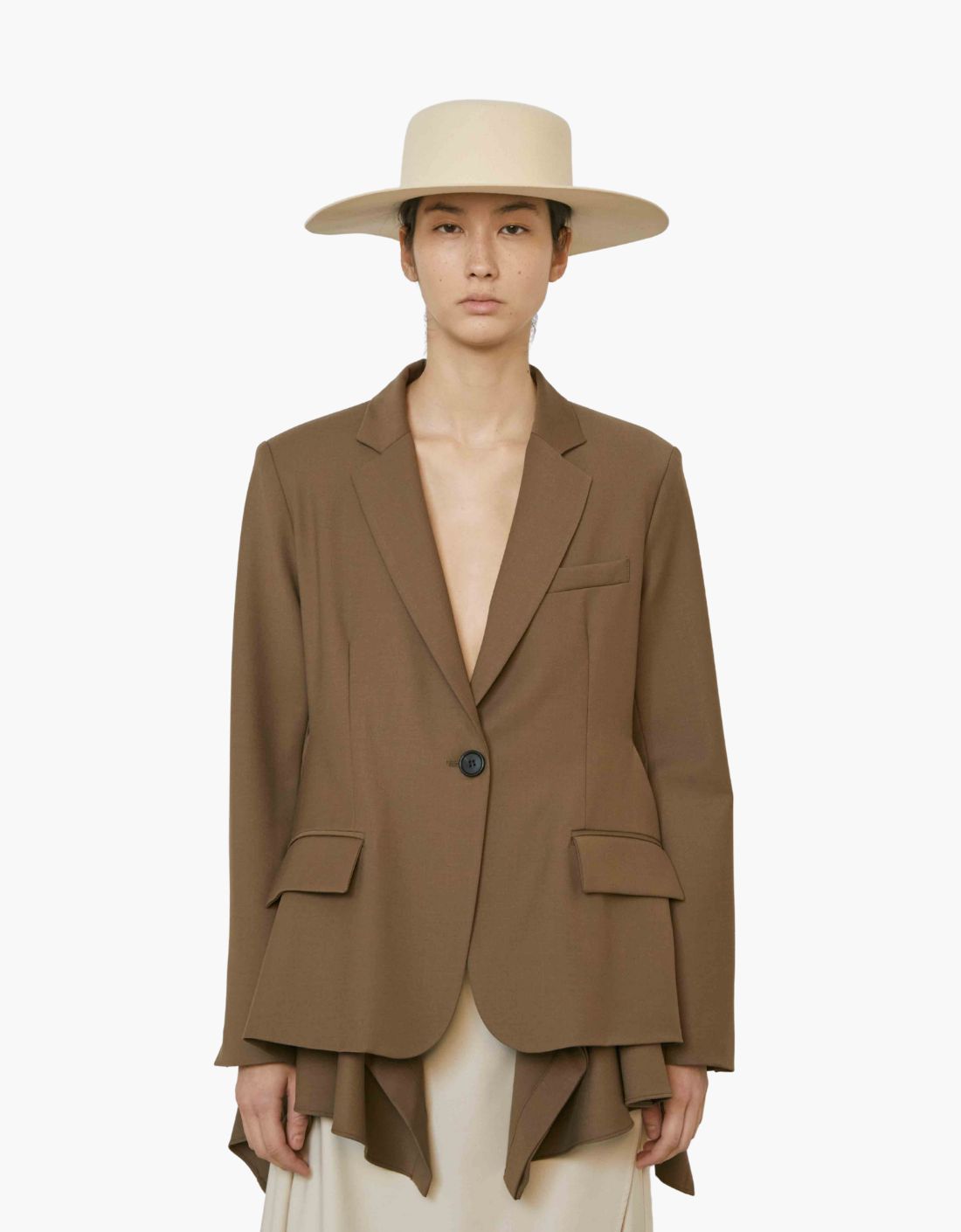 Americana con drapeado "Olivine"