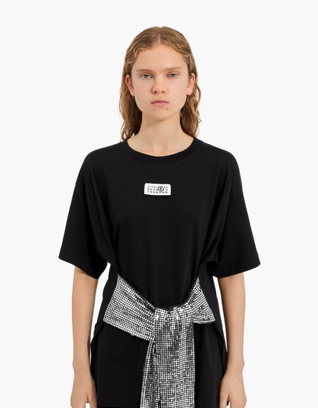 Camiseta de algodón con guantes - MM6