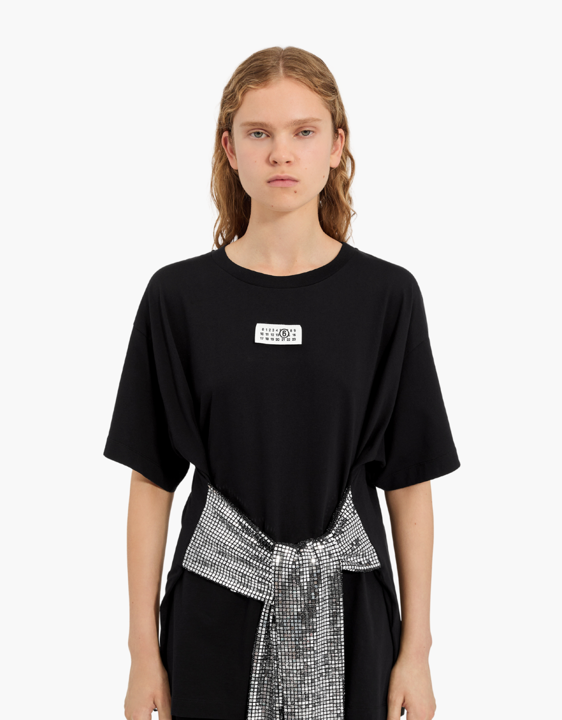 Camiseta de algodón con guantes - MM6