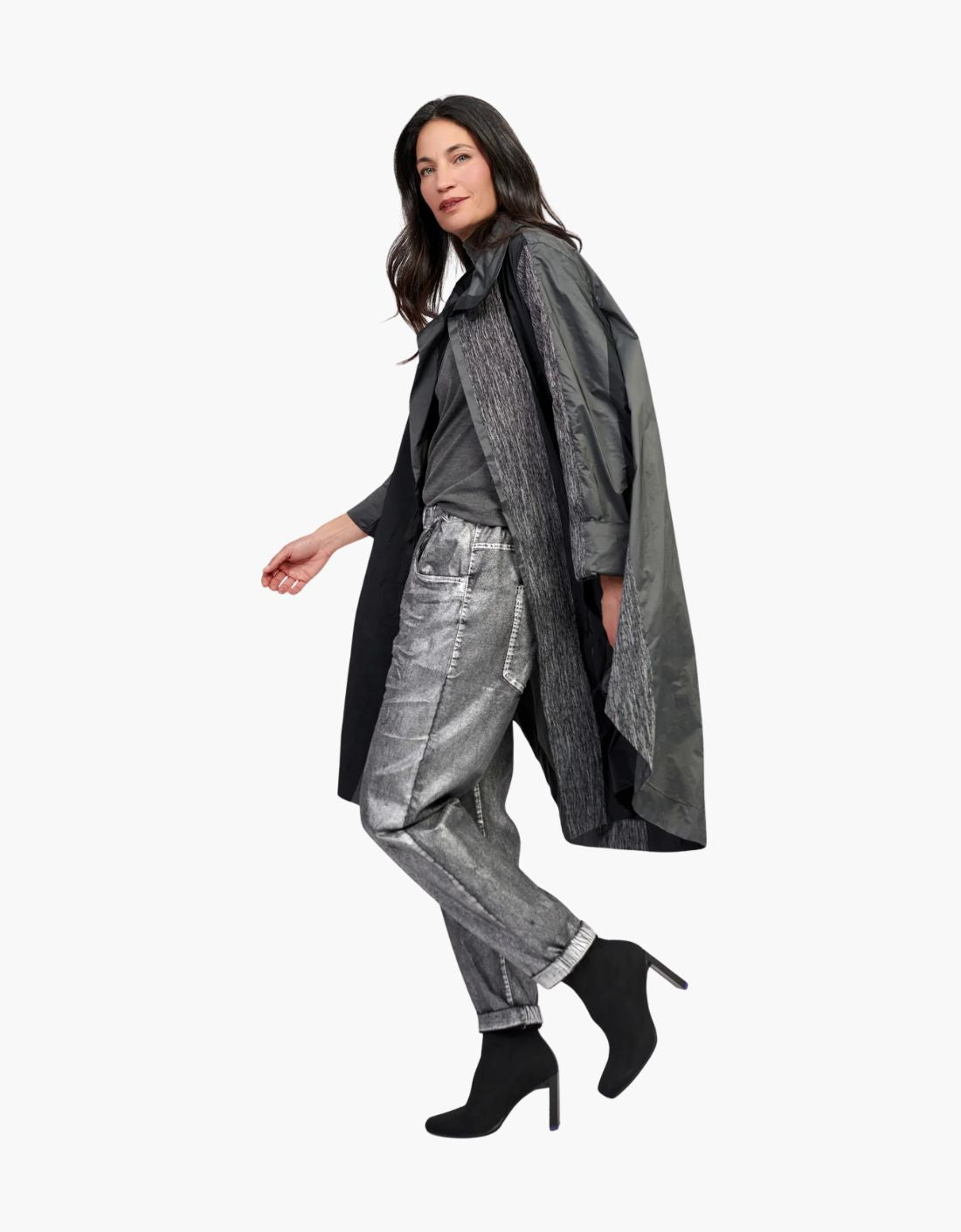 Chaqueta oversize rayas texturizadas "Vogue Iron"