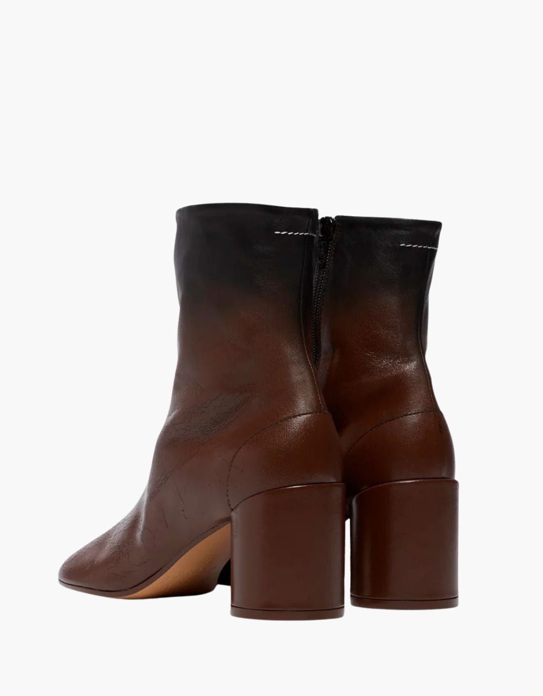 Botin marron craquelado "Anatomic" - MM6 – vista 4