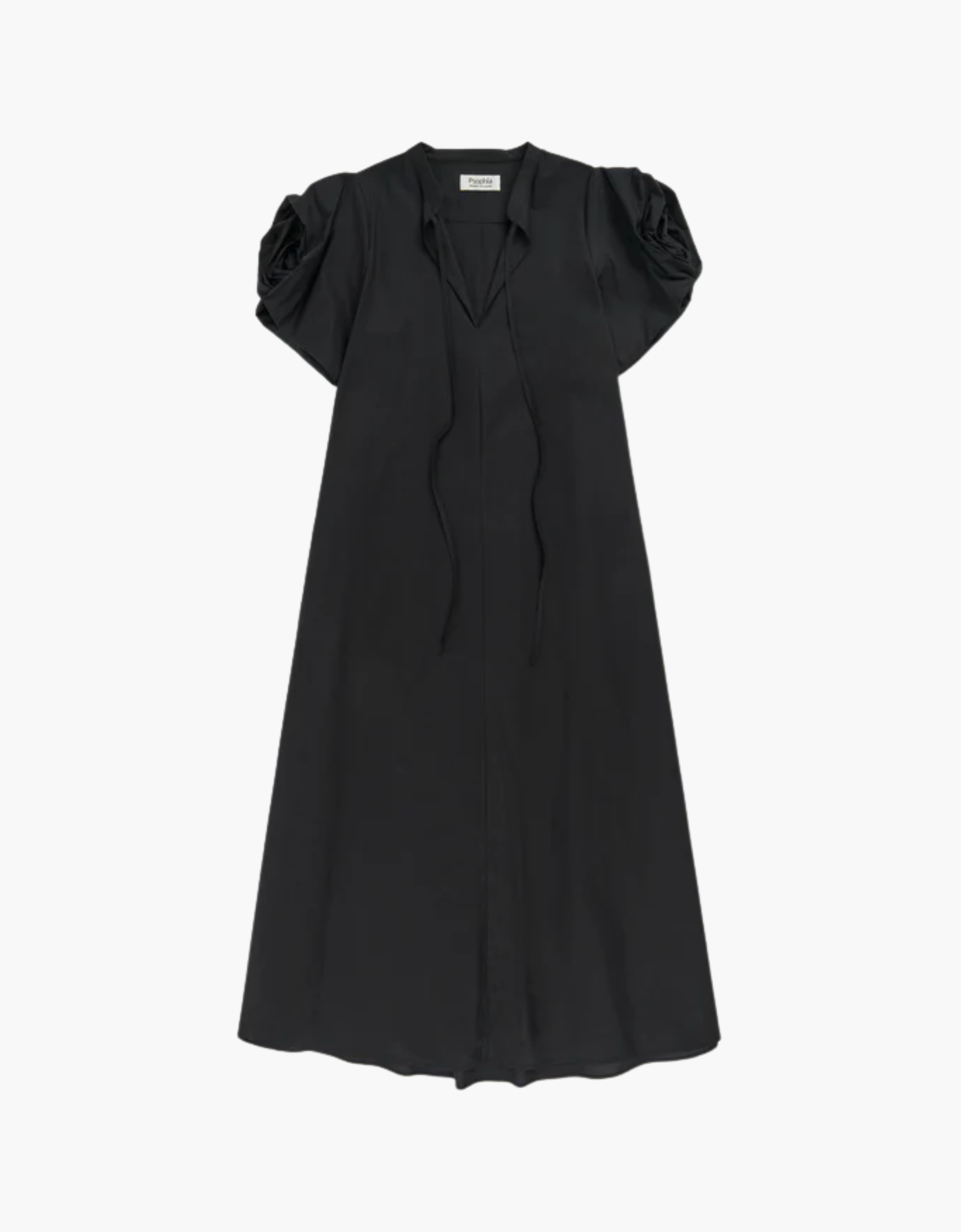 Vestido midi "mangas de flor"