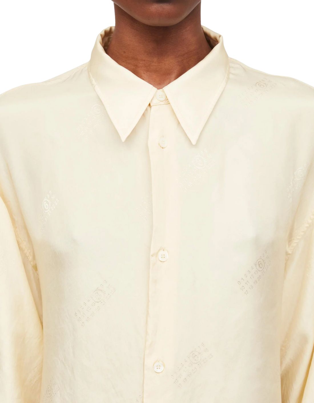 Robe-chemise couleur crème MM6