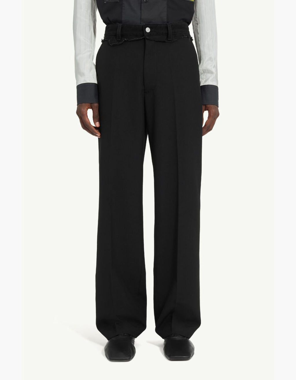 Pantalón de lana con cintura sustituida - MM6