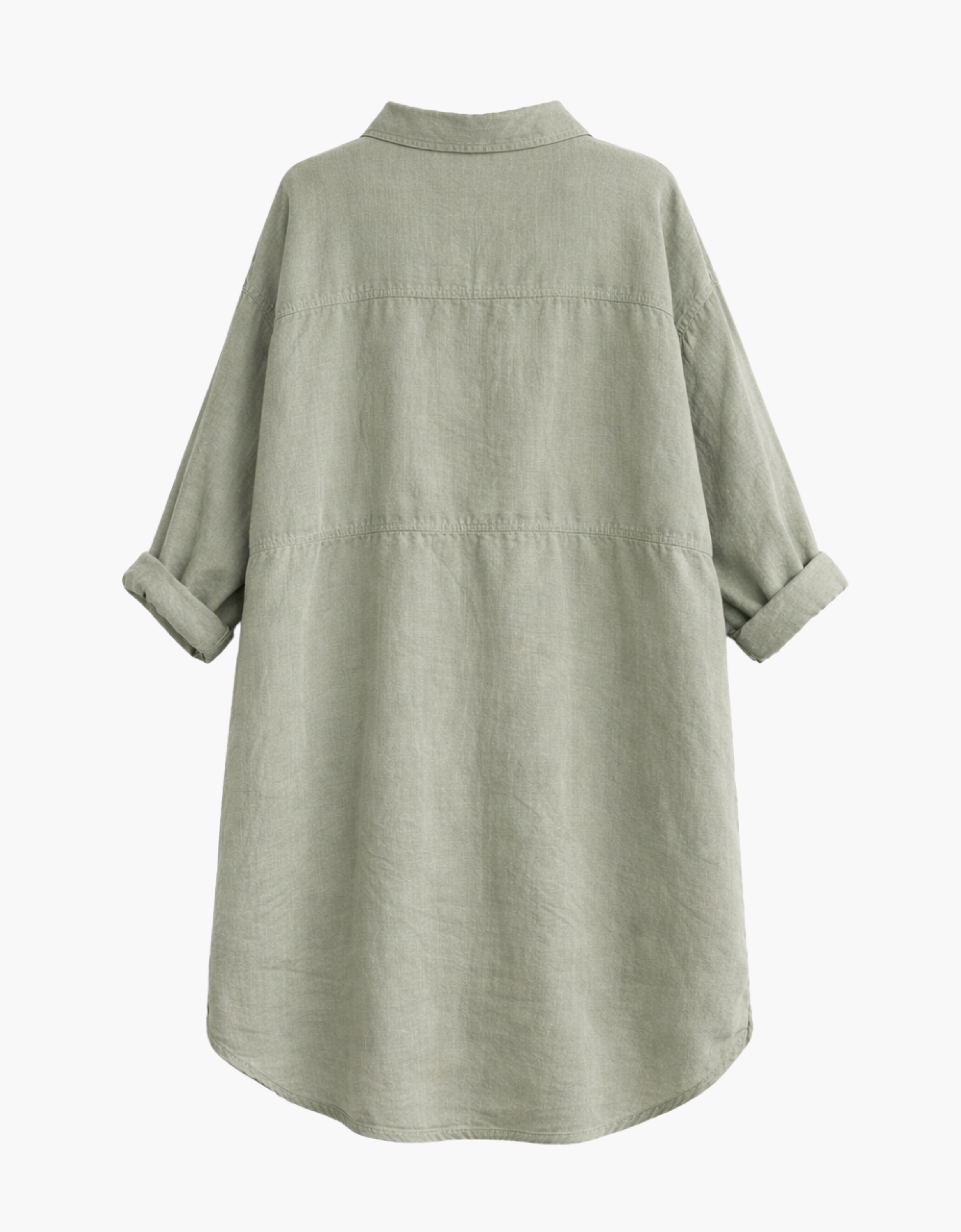 Vestido camisero de lino