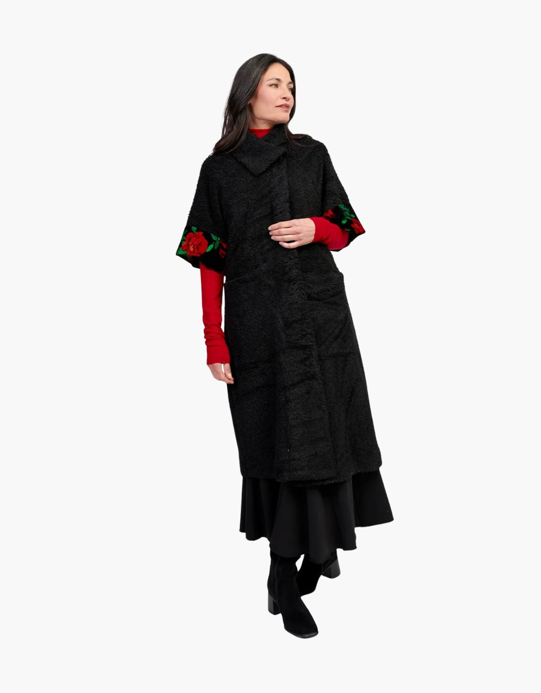 Abrigo con detalle estampado "Duster Roses"