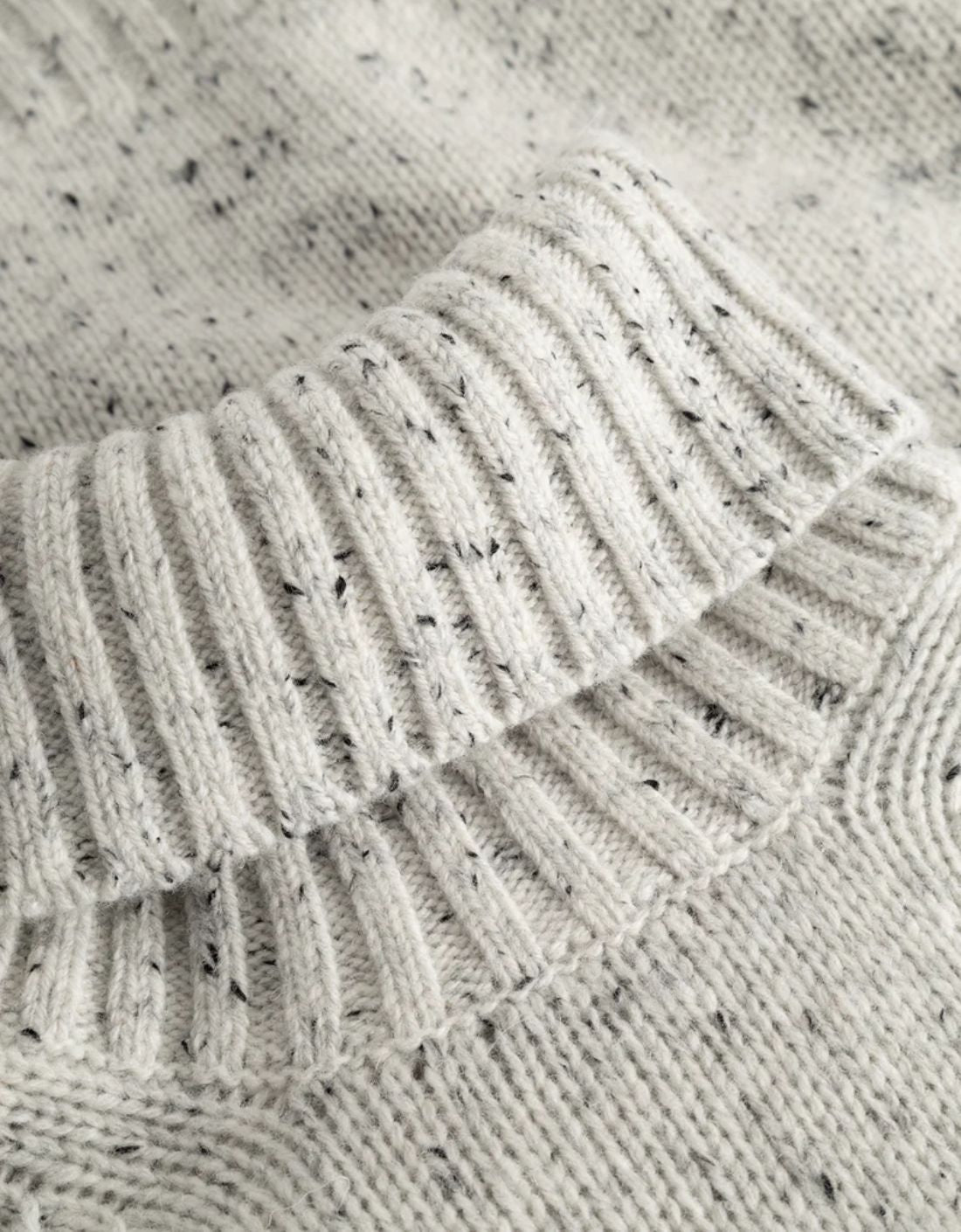 Pull à col roulé « Gary » - Gris chiné