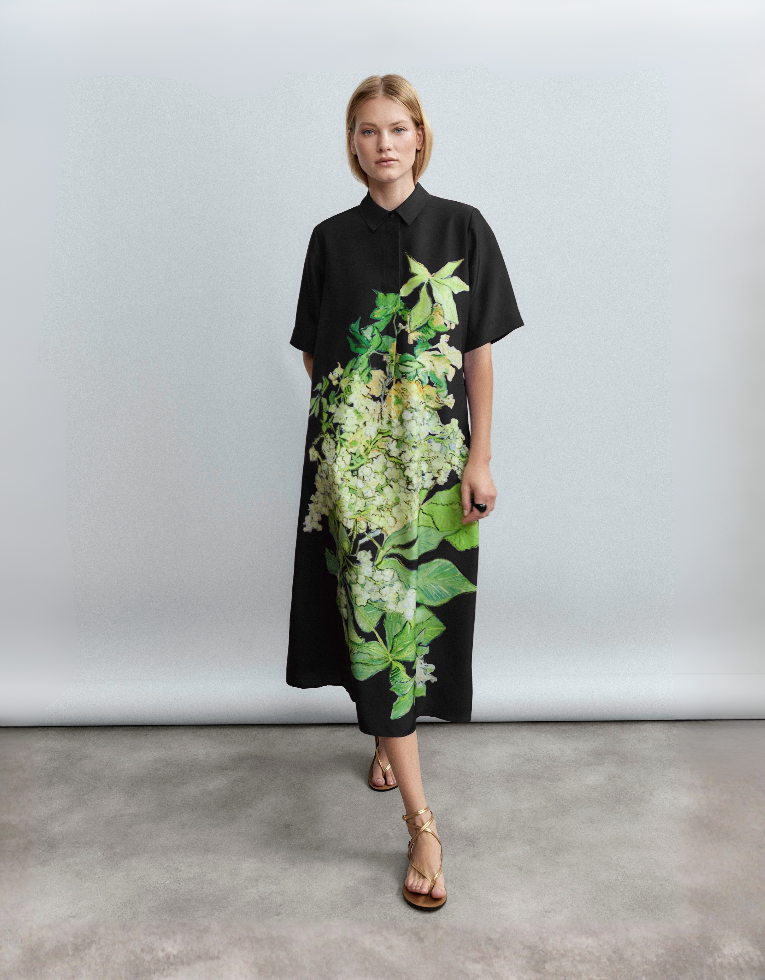 Vestido camisero "Botanical"