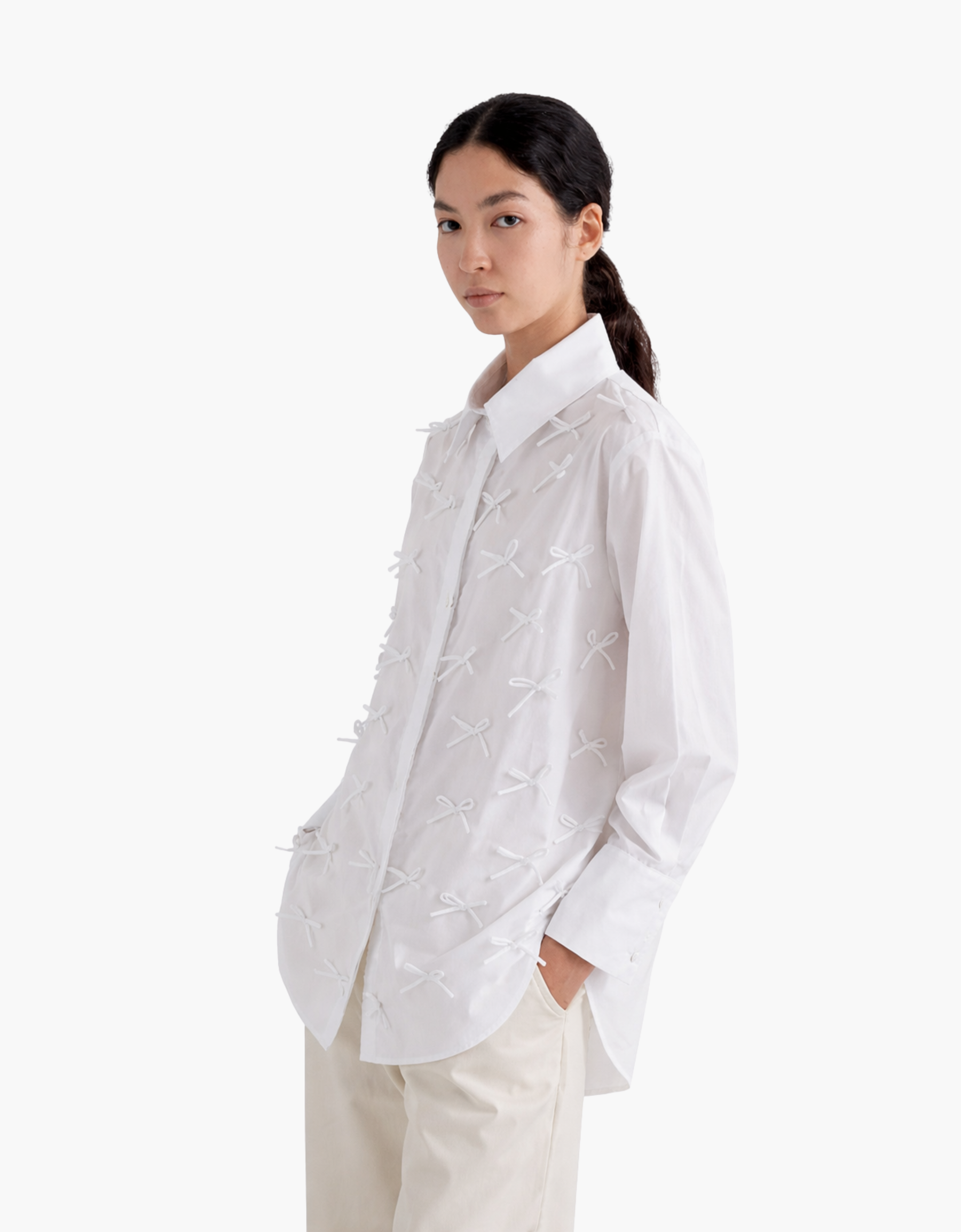Shirt with ties