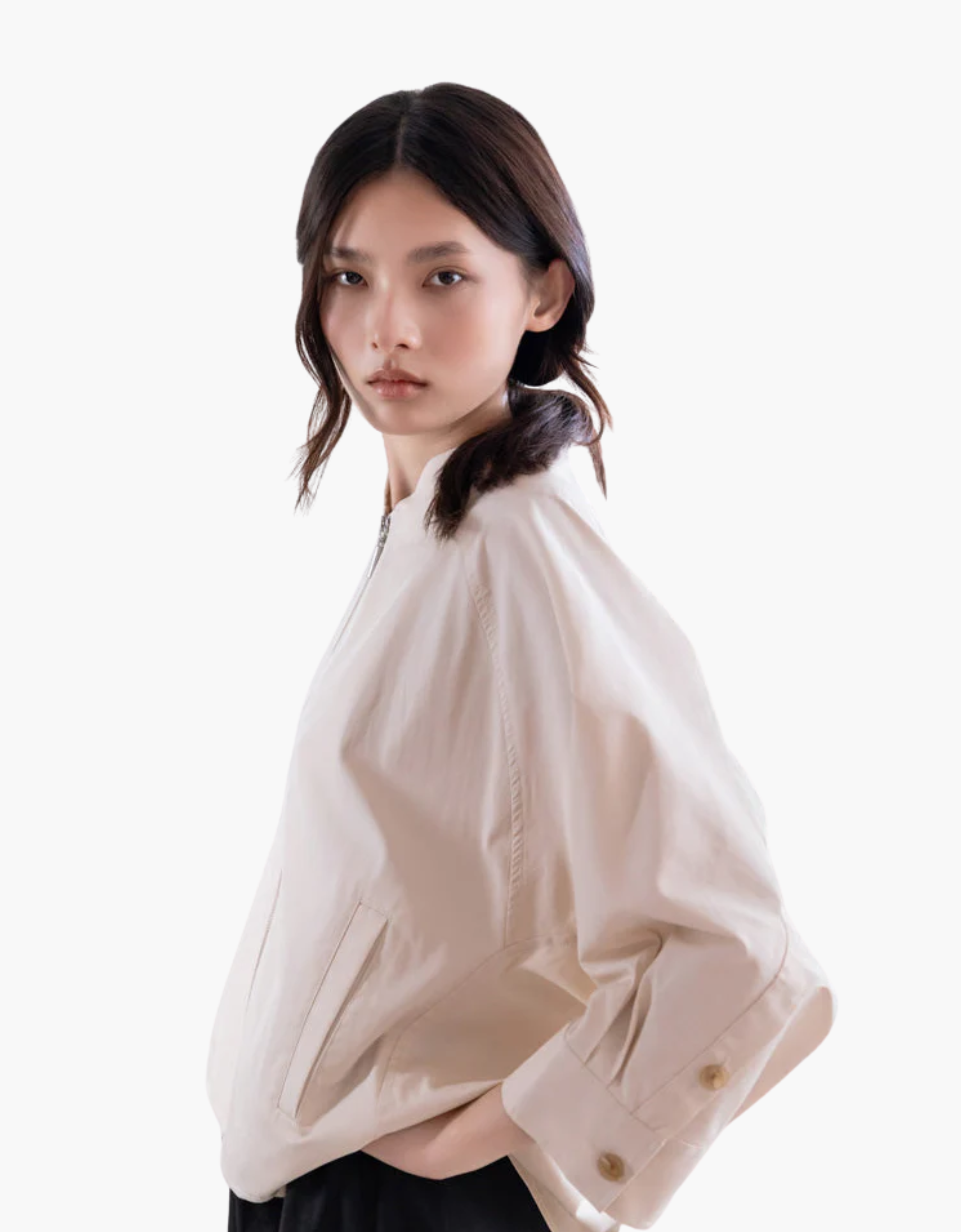 Chaqueta bomber cuello mao