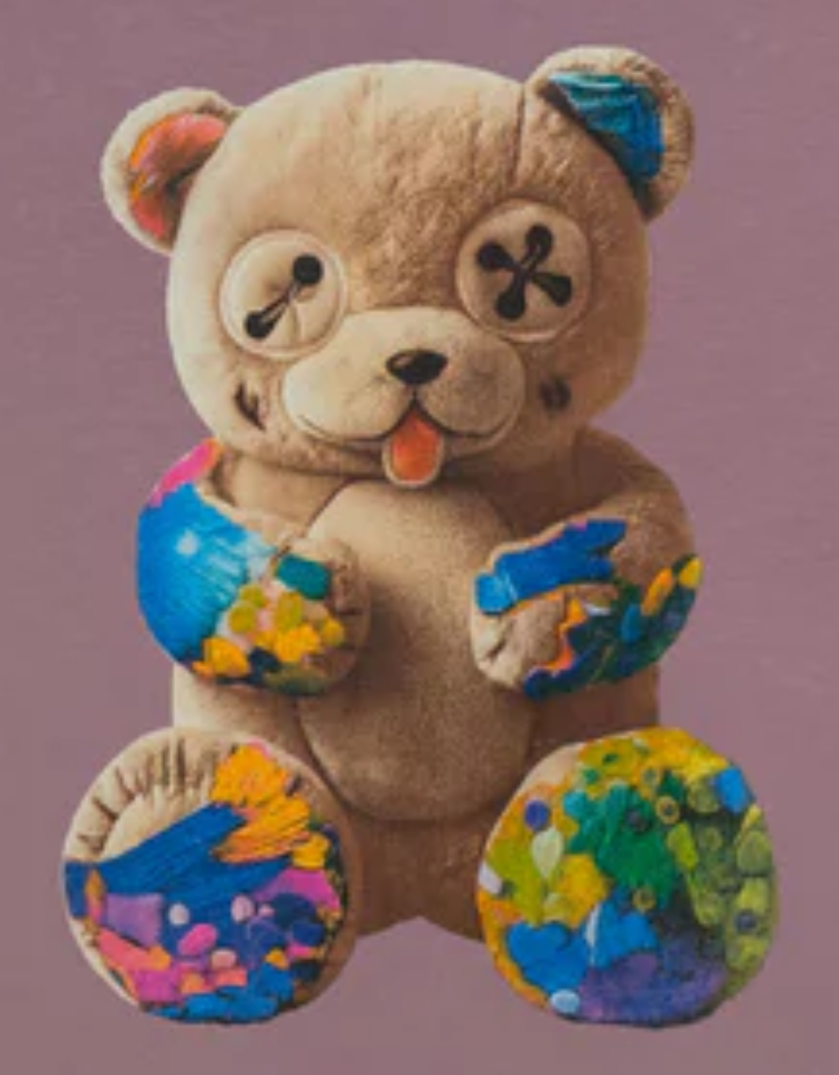 Camiseta con oso pintado "Brush" – vista 15