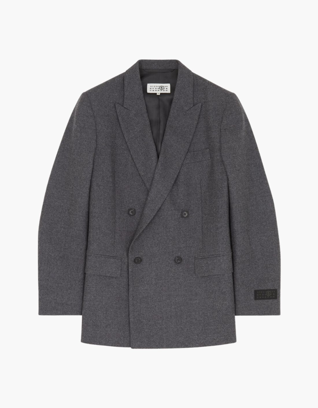 Chaqueta cruzada de lana "Linéaire" - MM6