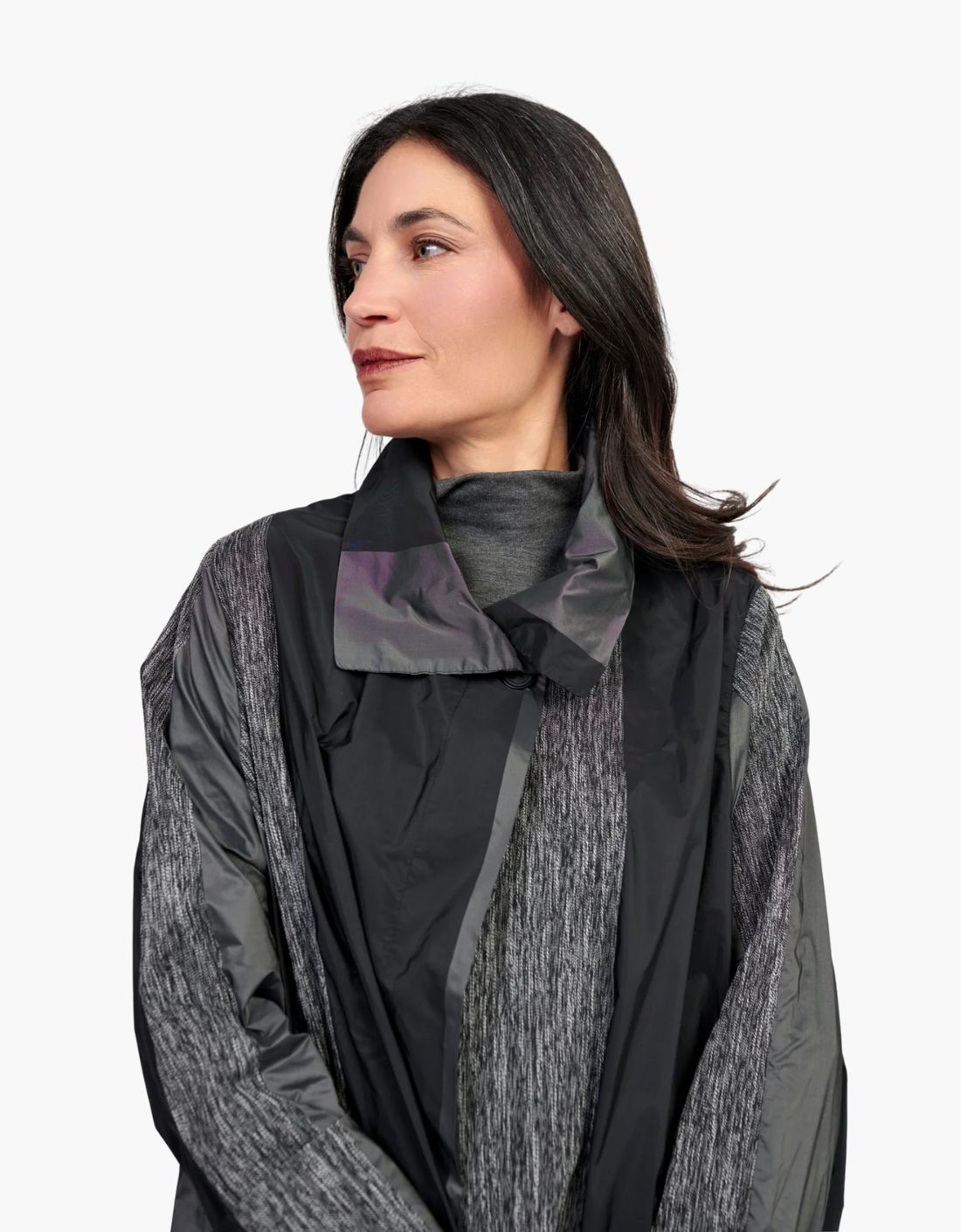 Chaqueta oversize rayas texturizadas "Vogue Iron"