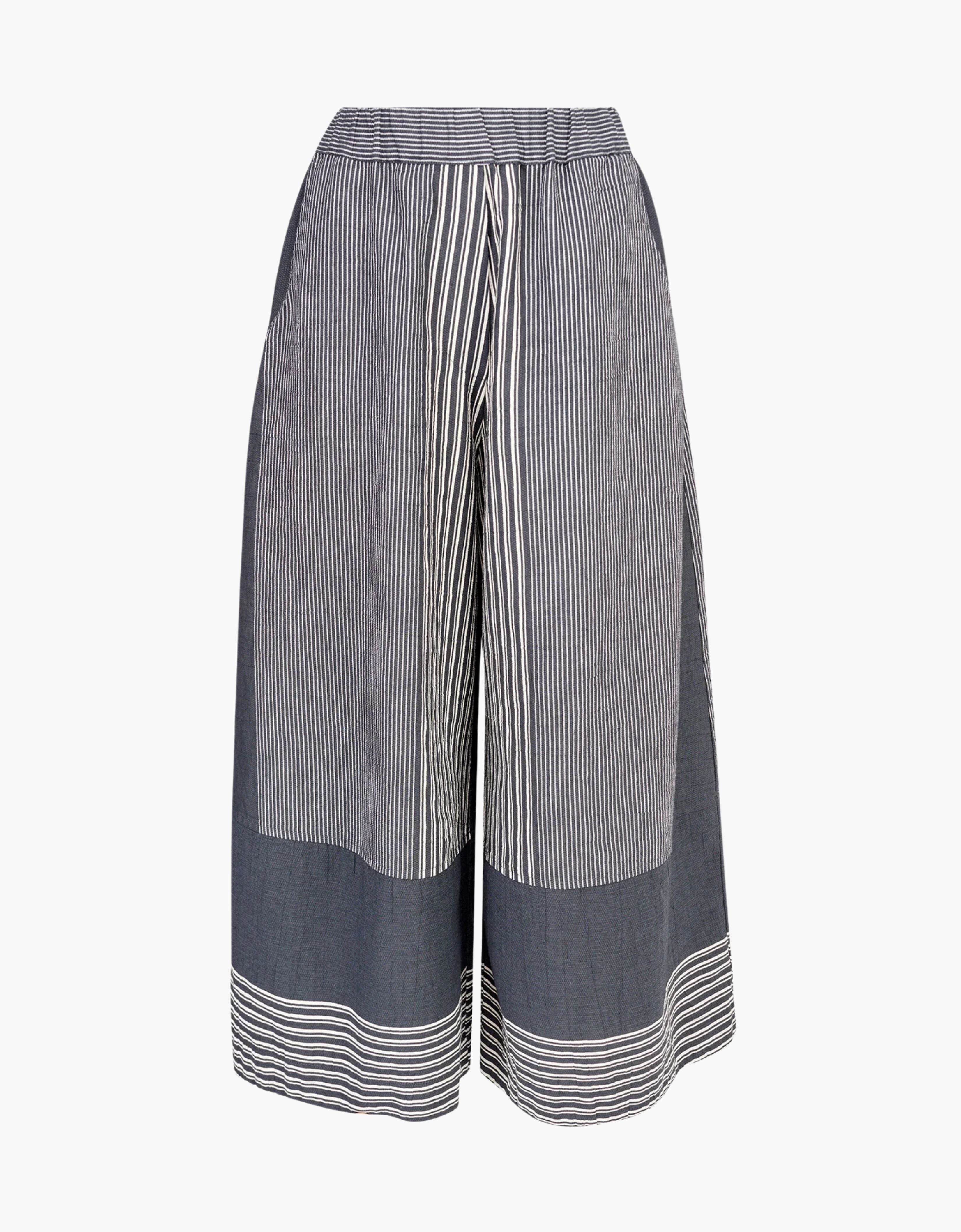 Pantalon cropped a rayas "Darkbar"