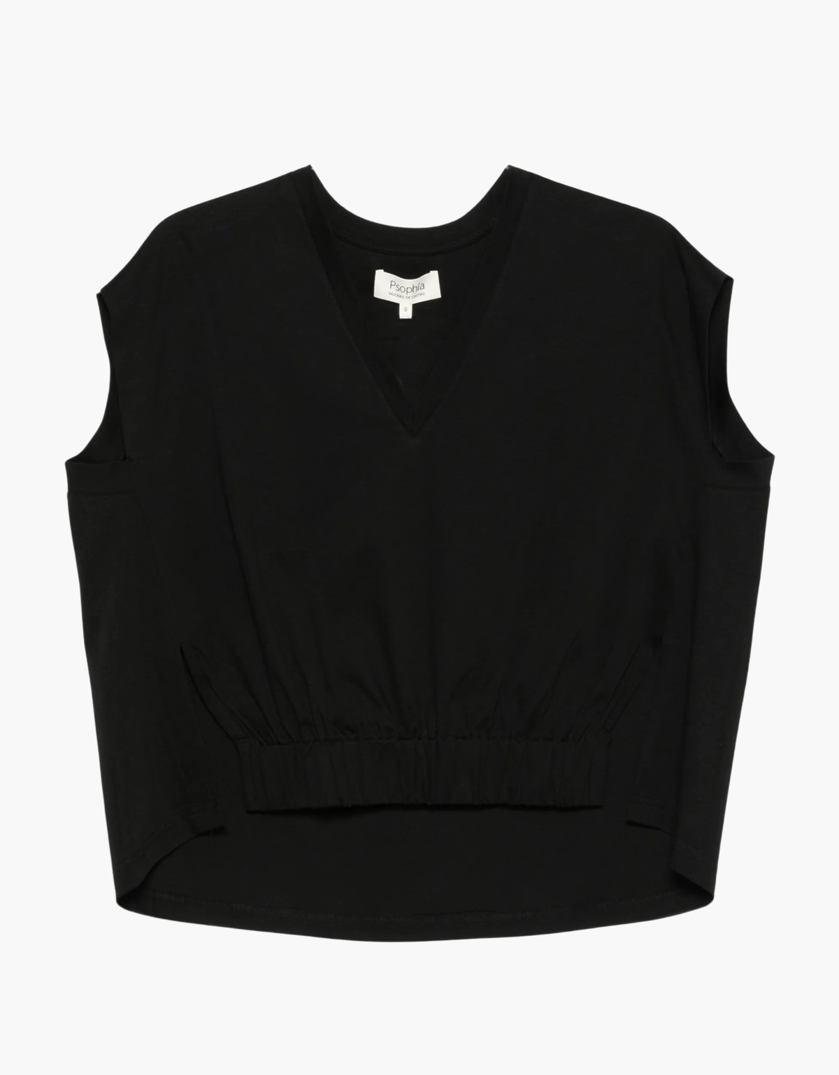 Camiseta fruncida cuello V – vista 8