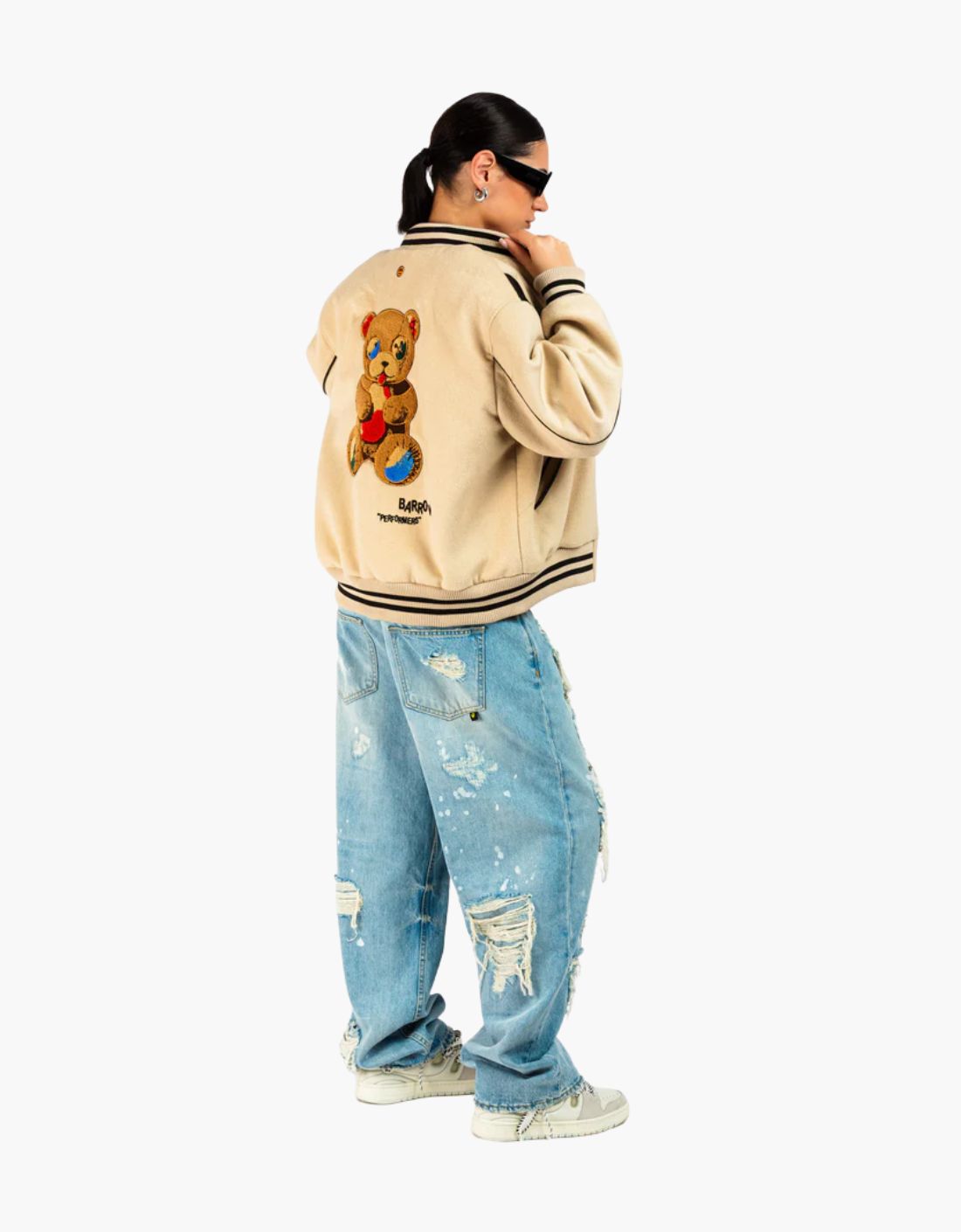 Blouson aviateur avec un ours « Varsity »