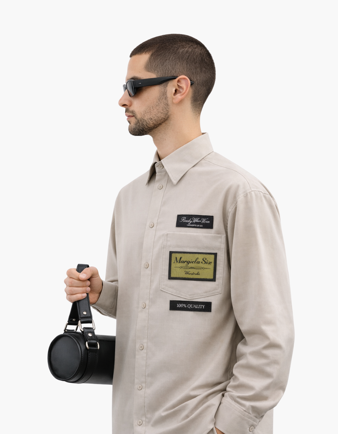 Camisa con parches mezcla lana - MM6