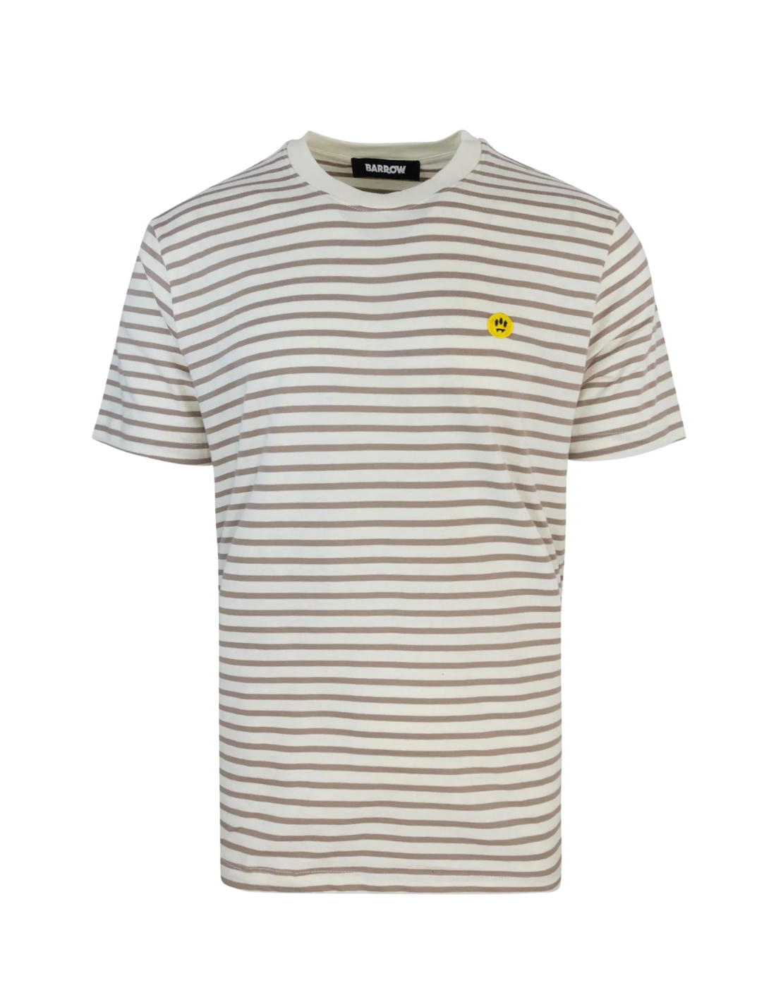 T-shirt marin « visage » marron
