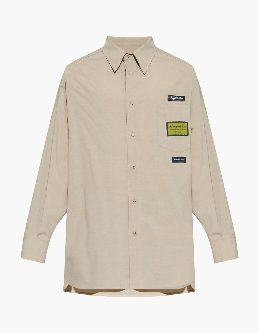 Camisa con parches mezcla lana - MM6