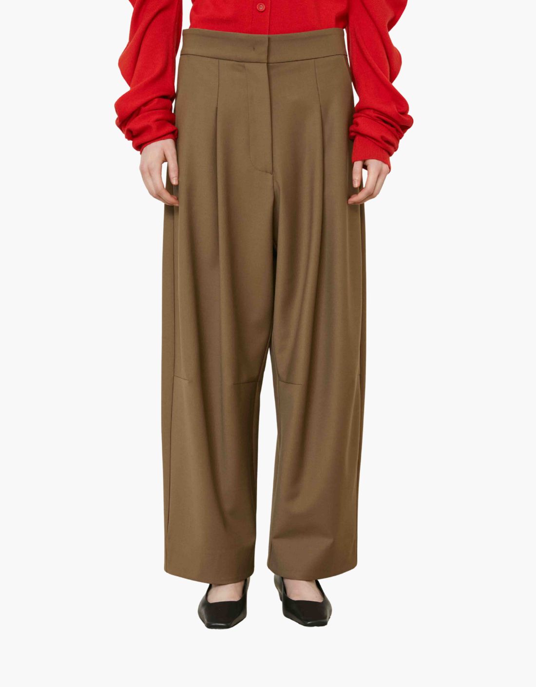 Pantalon de traje con pinzas "Olivine"