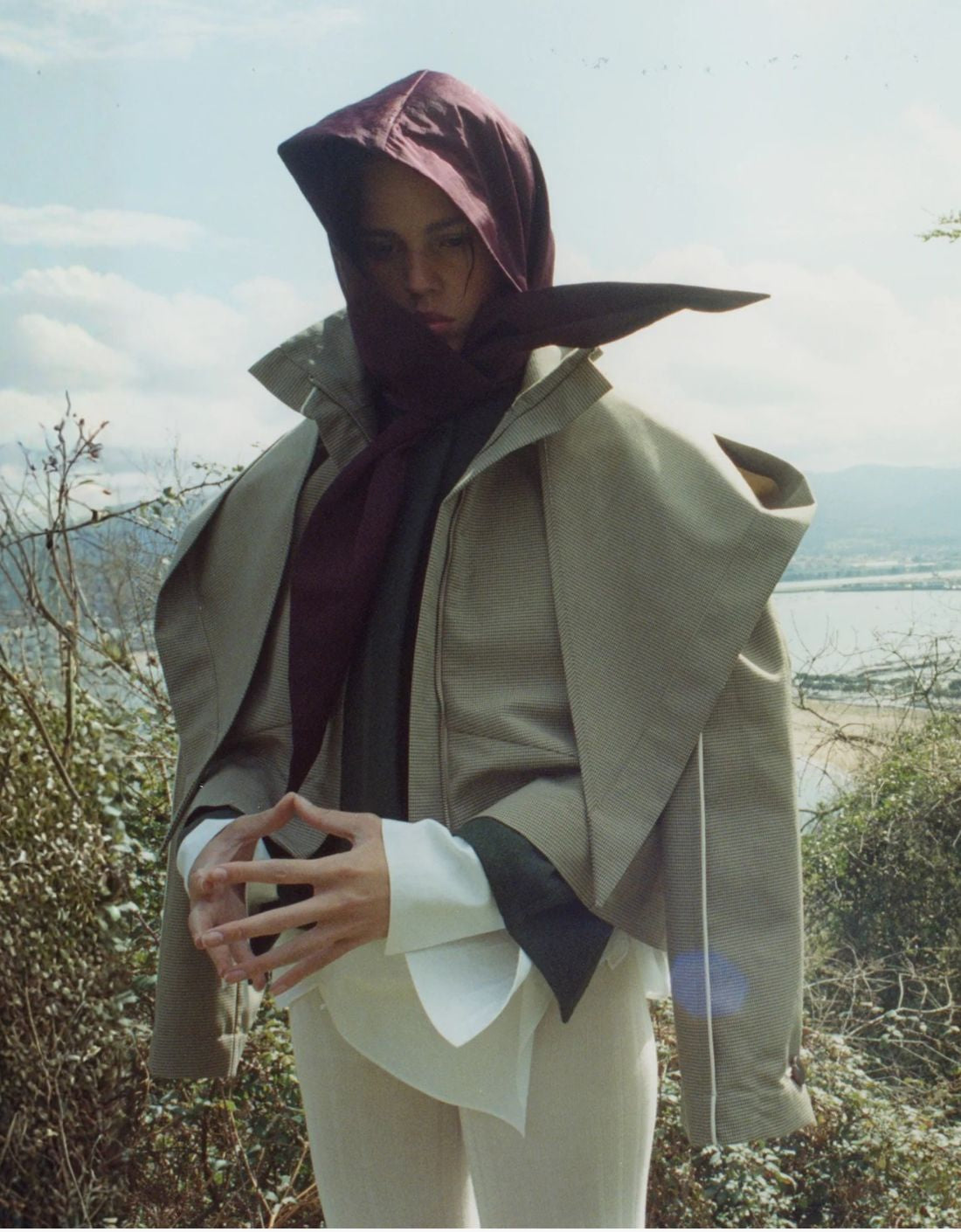 Parka envolvente "Houndstooth"