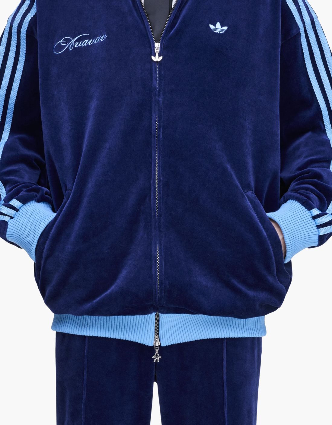 Sudadera con zipper "DK Blue Velvet" AVAVAV x ADIDAS