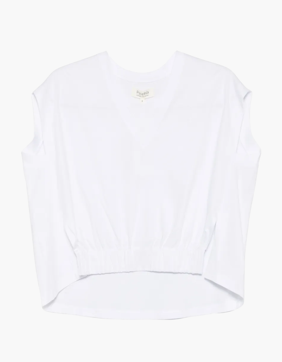 Camiseta fruncida cuello V – vista 10