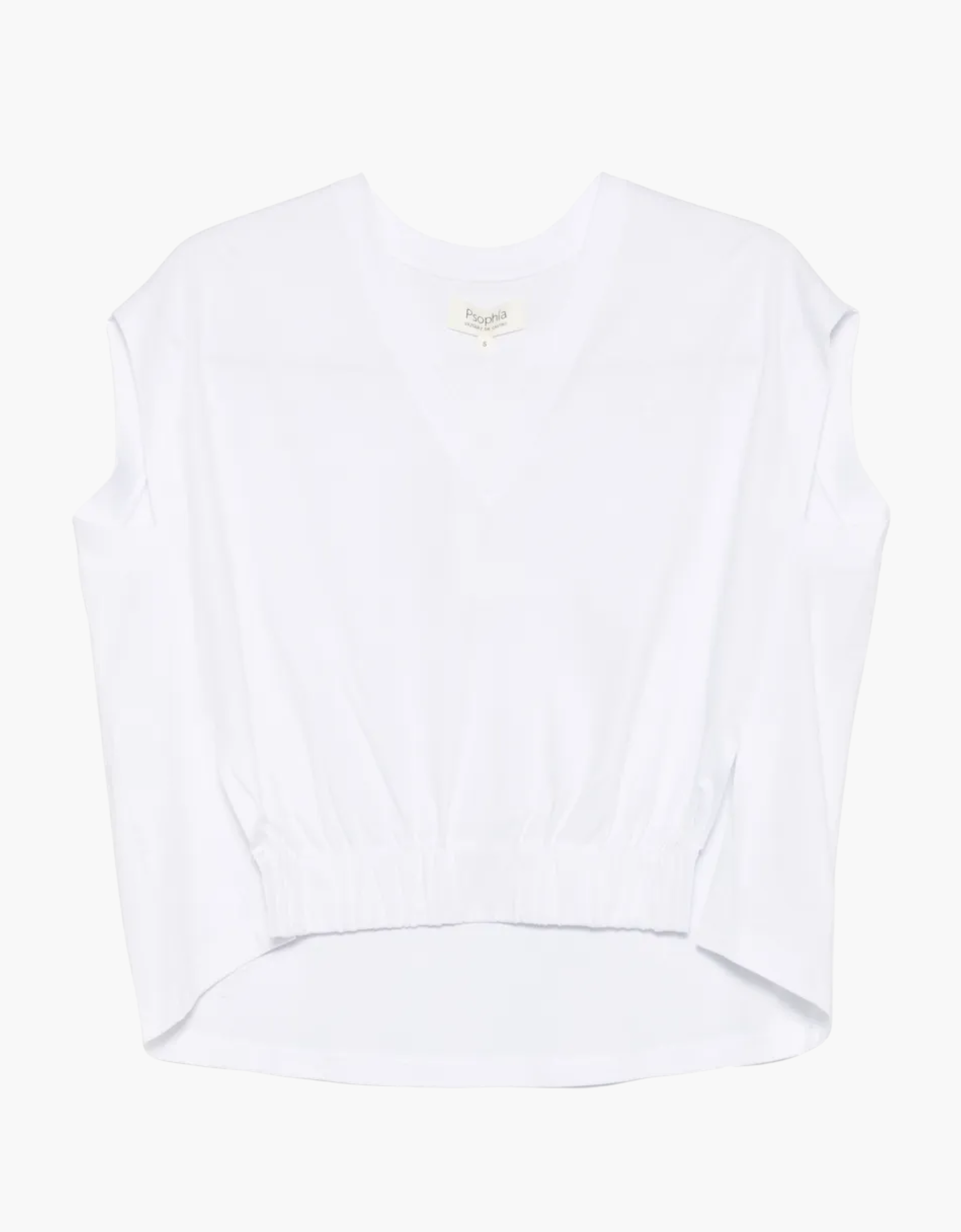 Camiseta fruncida cuello V