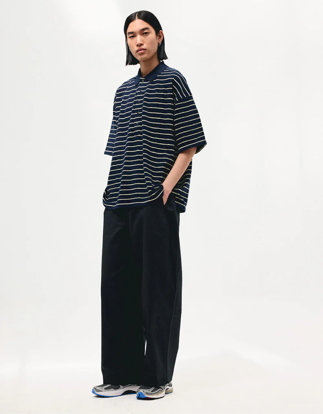 Polo oversize stripes "Terry" – vista 10