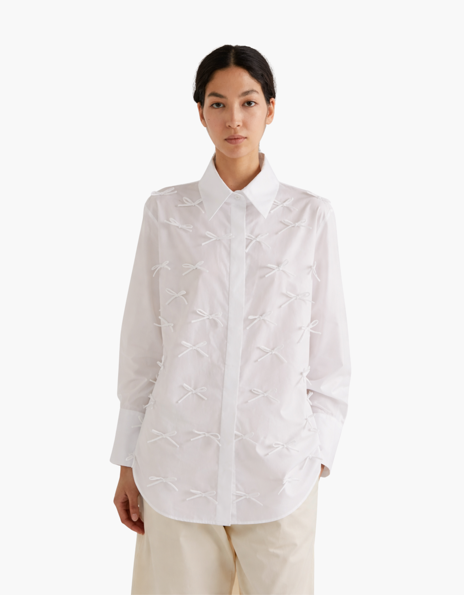 Shirt with ties