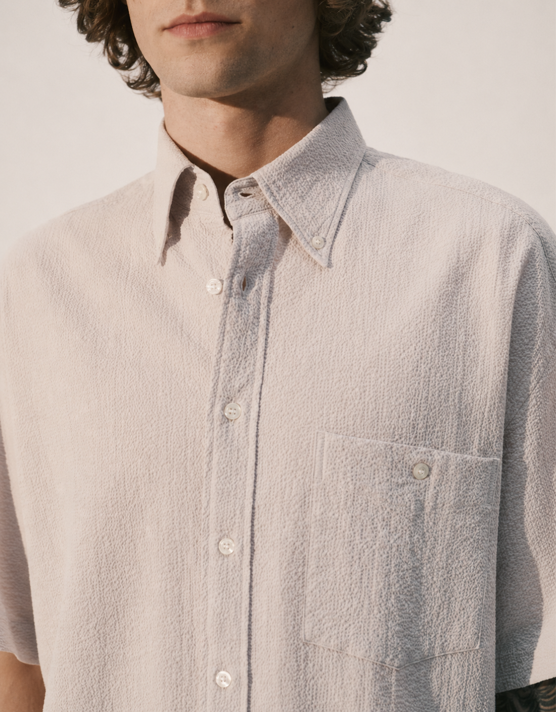 Camisa baggy "Seersucker" – vista 8