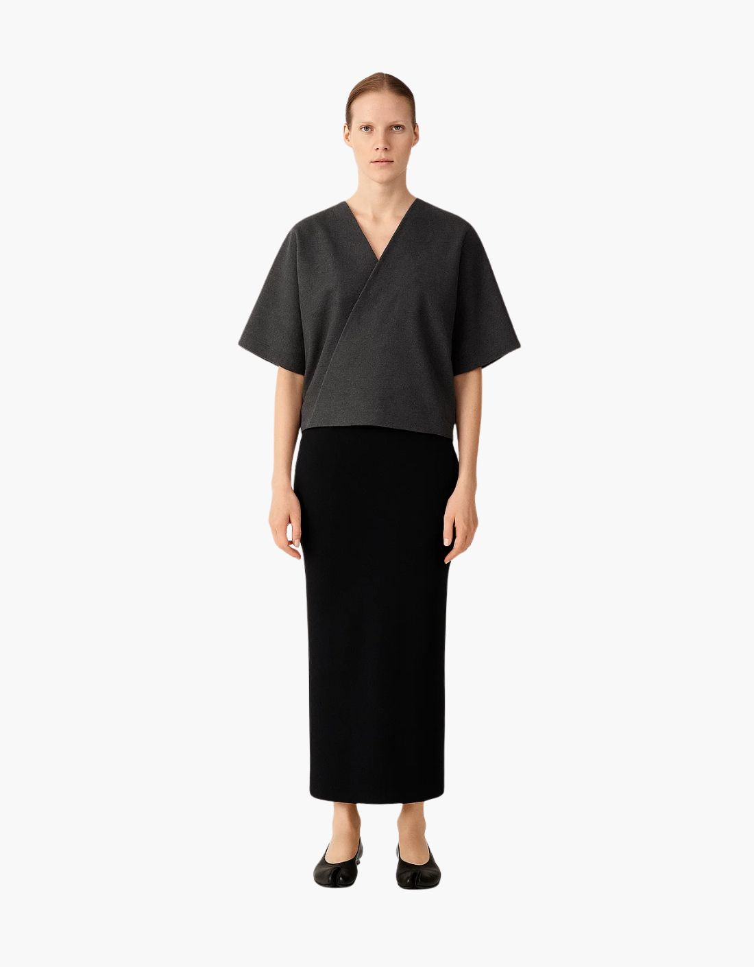 Blouse portefeuille style kimono "Découpe" - MM6