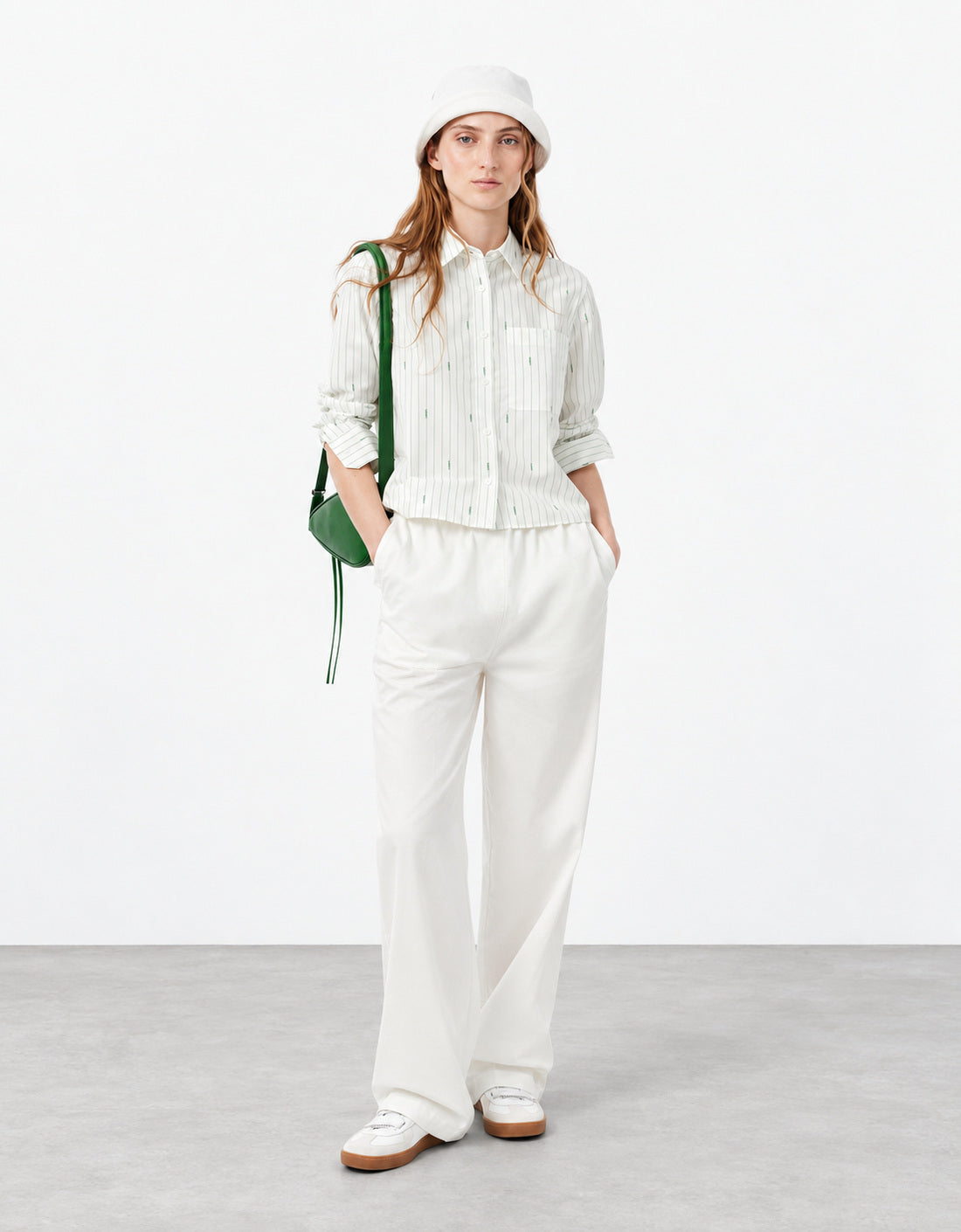 CF5059 4IU camisa blanco y verde vista frontal
