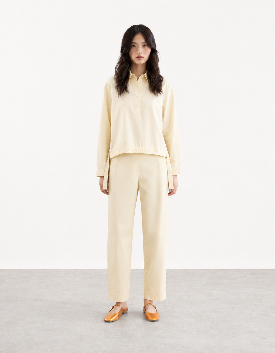 Blusa algodón bajo ajustable – vista 4
