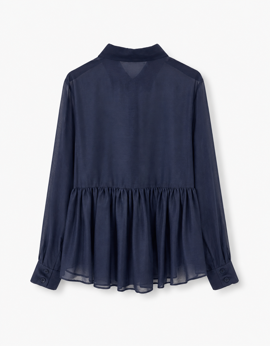 Camisa volante bajo "See Through"