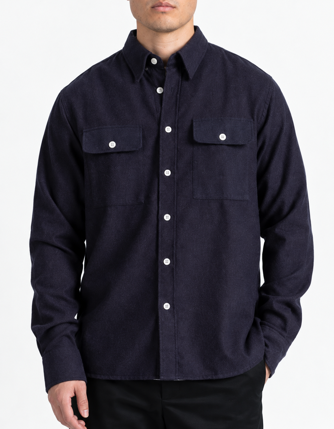 Camisa twill bicolor "Eugui"