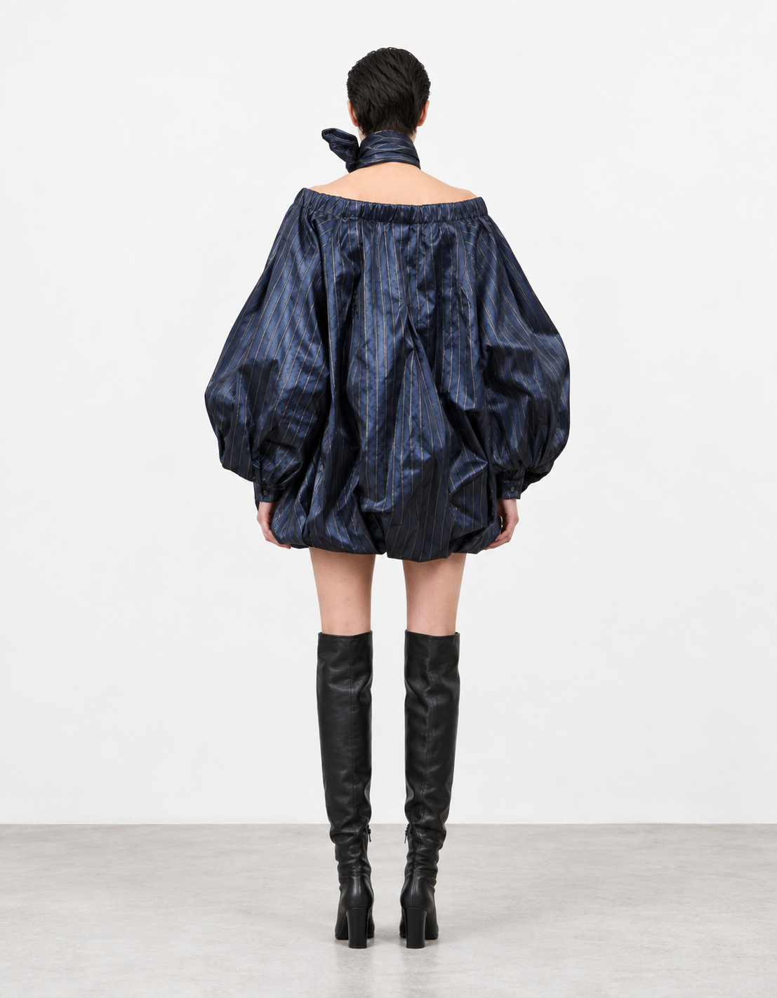 Vestido volumen rayas "Piti"