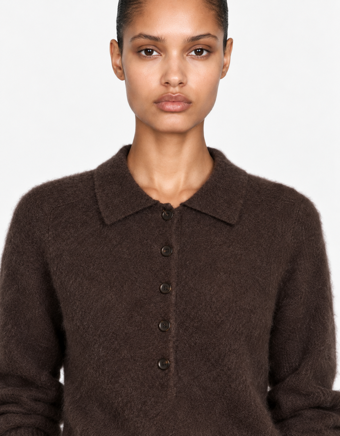 Jersey lana y cashmere cepillado "Cellula"