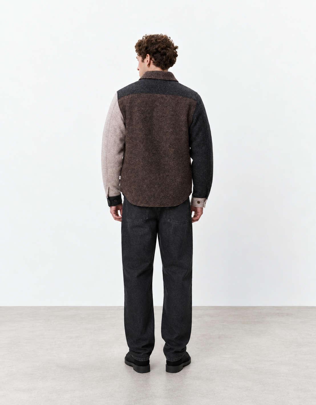 Sobrecamisa lana bloques "Colourblock"