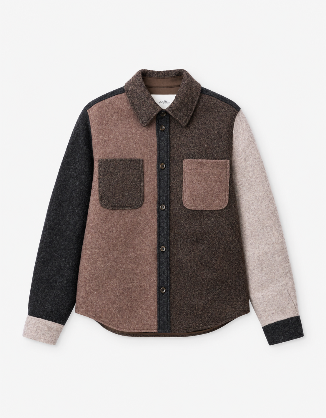 Sobrecamisa lana bloques "Colourblock"