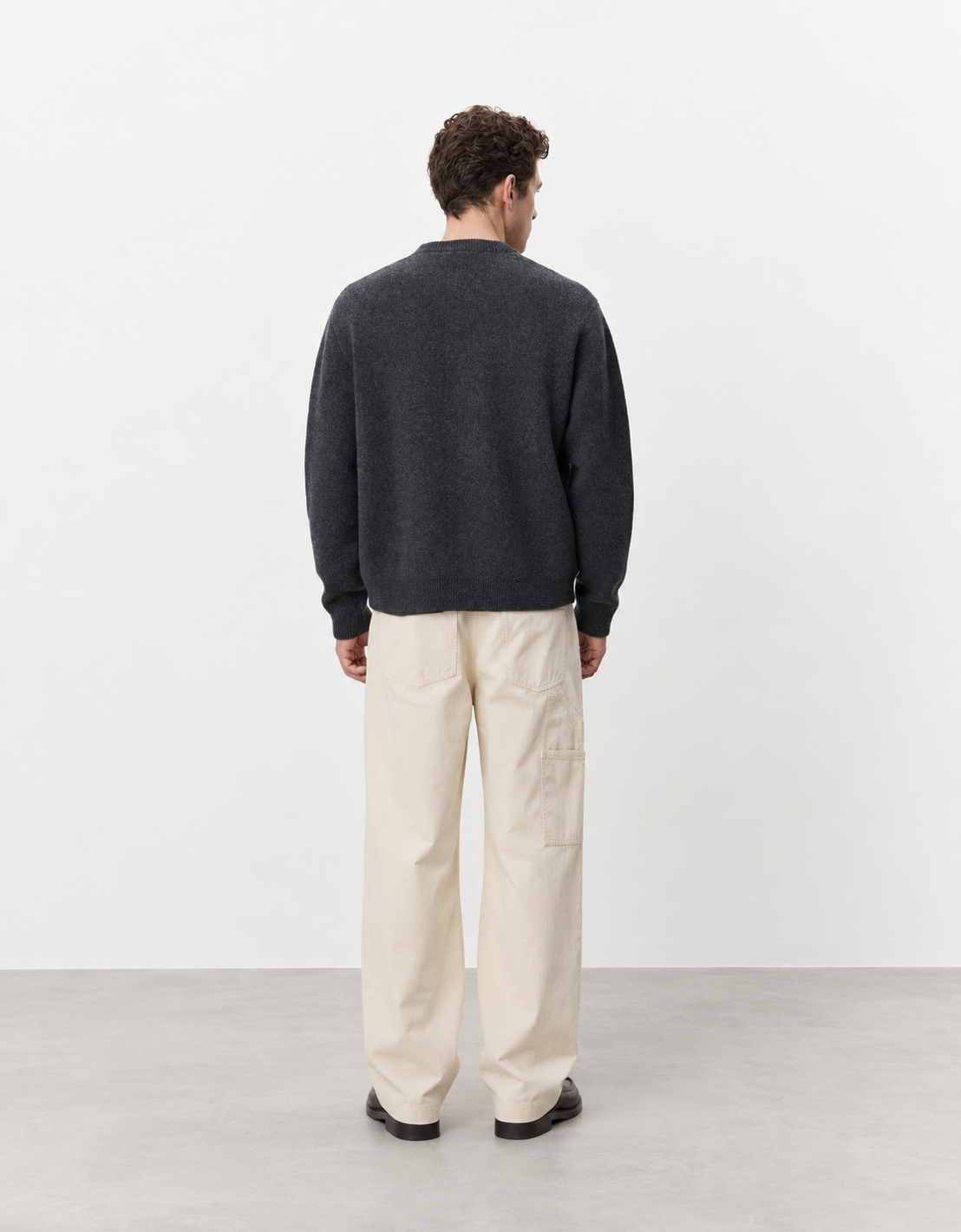 Cárdigan lana "Knitted Roundneck"